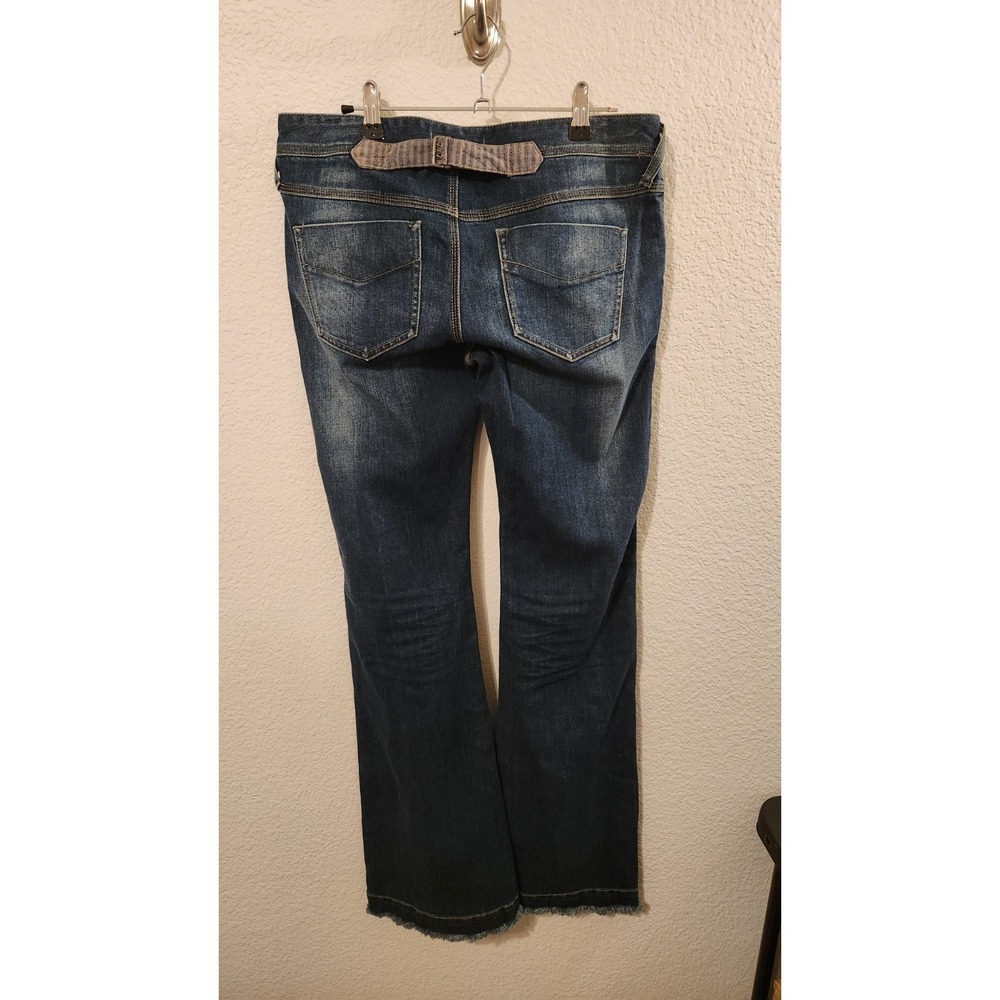NWT Free People Flare Jeans Corduroy Tuxedo Stripe Raw‎ Hem Women's 28 X 32 - Picture 2 of 6